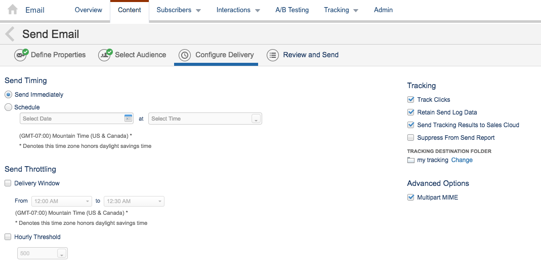 Throttling your Email in Marketing Cloud University of Colorado